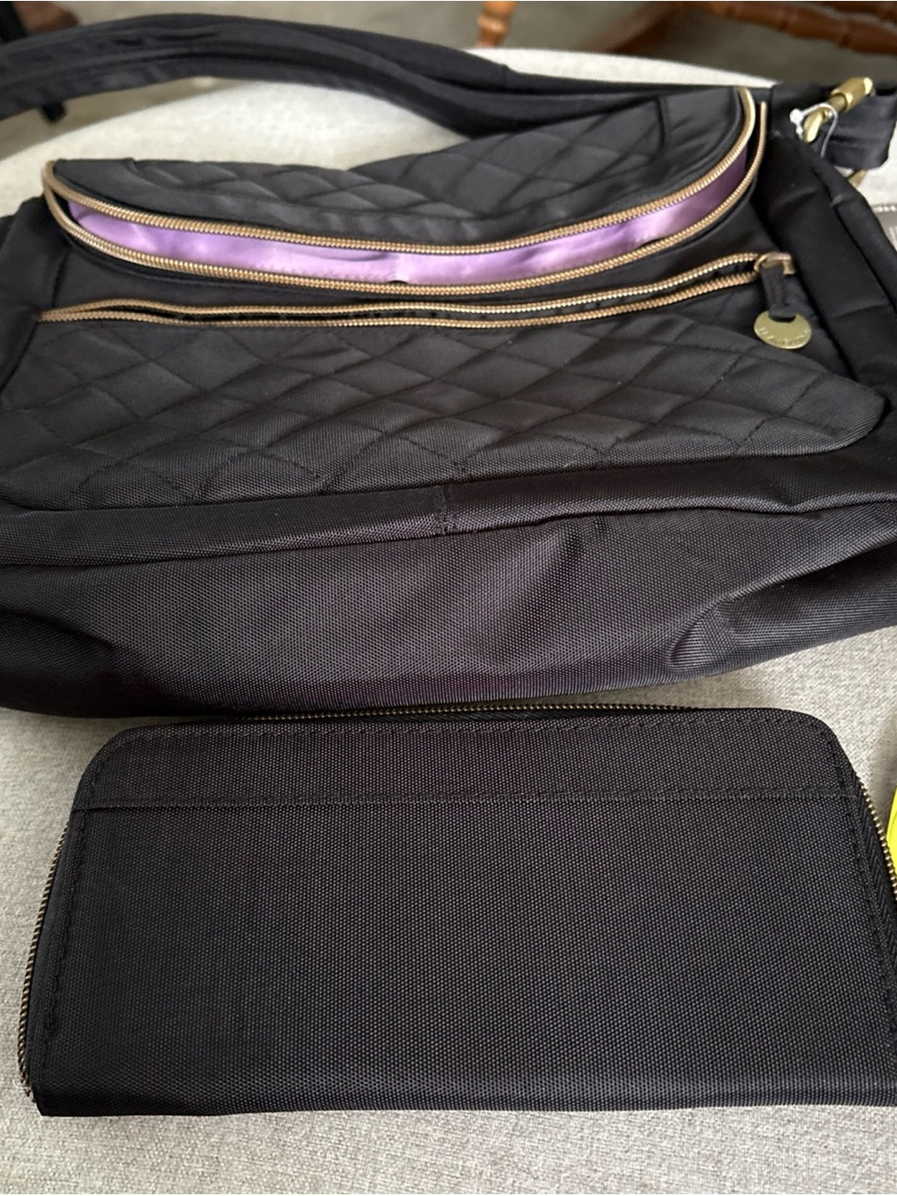 Travelon Black Crossbody Bag with wallet